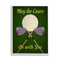Supleple Industries може да биде со вас забавни спортски голф -клубови графичка уметност бела врамена уметничка печатена wallидна