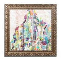Трговска марка ликовна уметност Еми куси платно уметност од Лорен Мос злато украсена рамка