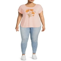 Tru Self Women Plus Size Double Mirtstail Graphic Print Mairt