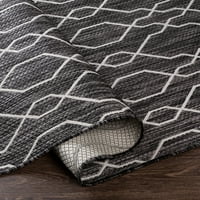 Уметнички ткајачи Eagean Ориентална област килим, црна, 6'7 9 '