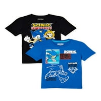 Sonic The Boys Graphic Graphic Mairs, 2-пакувања, големини 4-18