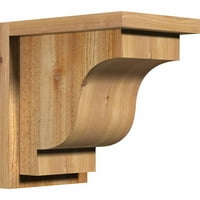 8 W 12 D 12 H Newport Rough Sawn Corbel W backplate, западен црвен кедар