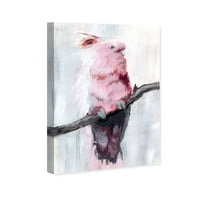 Wynwood Studio Animals Wall Art Canvas Prints 'Bluss Cockatoo' птици - розова, бела