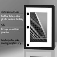 AmericanFlat Smage Frame во орев со стакло отпорно на тресење - хоризонтални и вертикални формати за wallид и таблета