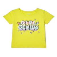 Маица за девојчиња за девојчиња Garanimals Toddler Girls Genius