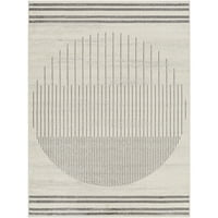Уметнички ткајачи Флоранза Геометриска област килим, светло сиво бело, 7'10 10