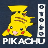Pikachu на Pokemon Boy Pikachu среќна и енергизирана маица, средна 8