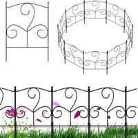 Декоративни панели за градинарски огради без мечување на копање, пансион за животинска бариера 16,5 10,5 метри, метал од 'рѓа