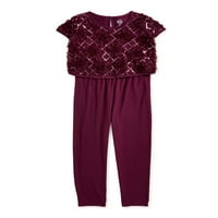 Чудо на нација девојки Sequin Popover Holiday Christmas Compsuit, големини 4- & Plus