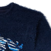 Графички џемпер на девојки на Ник и Лекси, мекиот џемпер за пулвер, големини 4-18