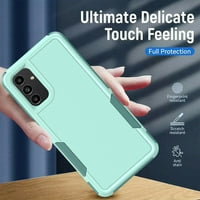 Xhy Samsung Galaxy A 5G Case со заштитник на екранот и леќи воен степен на целосна тело со двојно слој Заштита и отпорен на