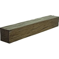 Ekena Millwork 6 H 10 D 84 W Riverwood Faa Wood Camply Mantel, Premium Mahogany