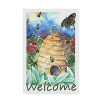 Трговска марка ликовна уметност „пчела добредојде“ платно уметност од Мелинда Хипшер