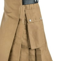Фланелни Обложени Панталони За Мажи Машки Гроздобер Килт Шкотска Готска Мода Кендо Џебни Здолништа Шкотска Облека Машки Панталони