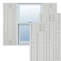 Ekena Millwork 15 W 38 H TRUE FIT PVC HASTINGS FIXED MONT SLULTERS, HailStorm Grey