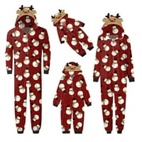 Семејни пижами Дадарија, кои се совпаѓаат со сетови Родител-дете, топол Божиќен сет, печатено дома, облечена во духид пижами,