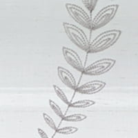 Подобри домови и градини извезени ботанички балон завеси панел сенка 63 мека сребрена полиестерска постелнина чиста