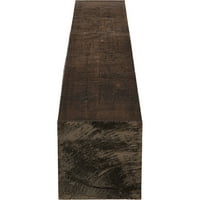 Ekena Millwork 6 H 6 D 60 W Rough Cedar Fau Wood Camply Mantel, Premium AdEd