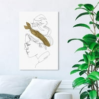 Студио Wynwood Studio 'Contour фаза II' Mase and Glam Wall Art Canvas Print - Бело, злато, 20 30