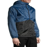 Една точка за една машка 2-тонска јакна со качулка од дожд