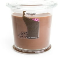 Чоколадо Фуџ Брауни свеќа - Голема кафеава 16. мл. Високо миризлива свеќа со тегла - направена со природни масла - Колекција