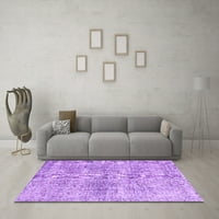 Ахгли компанија во затворен простор Апстракт Виолетова современа област килими, 7 'круг