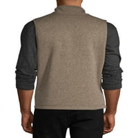 Georgeорџ машки и голем машка џемпер од џемпер од Шерпа, руно елек, до големина 3XL