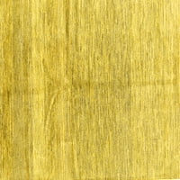 Ахгли Компанија машина што може да се пее во затворен правоаголник Апстрактни жолти современи килими, 8 '10'
