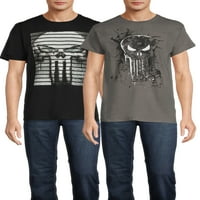 Marvel Men's's The Punisher Graphic Tee сет, 2-пакет