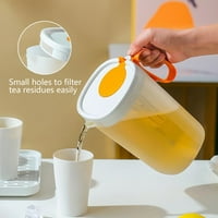 Голема Херметички Пластична Тегла со Капак и Рачка за Заклучување 50оз 1,5 Литри Вода Кафе Лимонада Леден Чај И Сок Тенок Дизајн