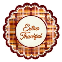 Спакувана забава дополнителна благодарна благодарност за благодарници, десертни плочи, 8in, 30CT