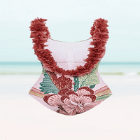 Мелоријасвим Ретро цвет декор поместена серија печатење едно парче костим за капење