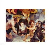 Циклусот Медичи-Анри IV Примање На Портретот На Мари Де Медичи Постер Печатење Од Питер Пол Рубенс-во. - Голем