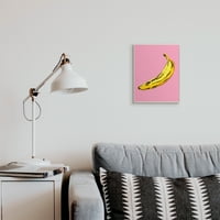 Банана розова поп тропска забава минимална овошје врамена сликарска уметност отпечатоци