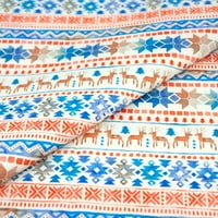 Пејачки ткаенини, памук, скандинавски божиќни ирваси ленти - дворот Претент