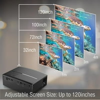 Пајл Мултимедијален Проектор За Домашно Кино-Пренослив HD 1080P LED СО USB HDMI Дигитален Систем За Податоци