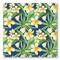 DesignArt 'Yellowолти цвеќиња и тропско зеленило viii' модерно платно wallидно печатење