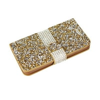 Samsung Folio Phone Case Samsung Galaxy Grand Prime Diamond Rhinestone Case Case во злато