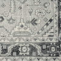 Ралмаса сив јаглен медалјон Персиски полиестер област килим