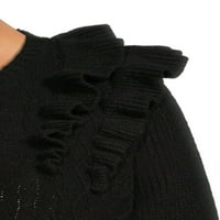 Terенски и Skyенски женски плус големина џемпер од руф, средна тежина