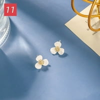 Тојела Романтични Бели Цветни Обетки 7стил