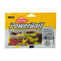 Беркли PowerBait Кадрави коски, во, виолетова Chartreuse, мека мамка