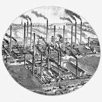 Фабрики: Англија, Ц1850. Челикот Работи Во Шефилд, Англија. Англиско Гравирање, Ц1850. Постер Печатење од