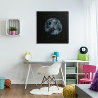 Sumbell Industries Uncured Moon Dark Starry Galaxy Aquolor Effect Canvas Wallидна уметност, 30, дизајн од Рејчел Ниман