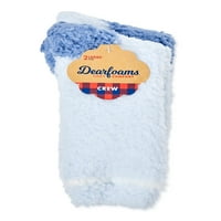 Dearенски чорапи на екипажот на Dearfoams, 2-пакет