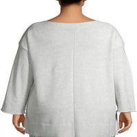 Terенски и Skyенски женски плус големина џемпер на вратот со копче со копче