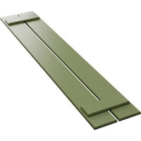 Ekena Millwork 1 4 W 36 H TRUE FIT PVC Две табли распоредени од табла-N-Batten Sulters, Moss Green