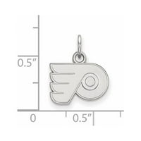 Логорт 14К Бело злато NHL Logoart Philadelphia Flyers Дополнителен мал приврзок