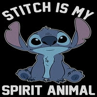 Junior's Lilo & Stitch My Spirit Inивотно е стих графички црно црно големо