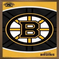 Бостон Бруинс - Лого Ѕид Постер, 22.375 34